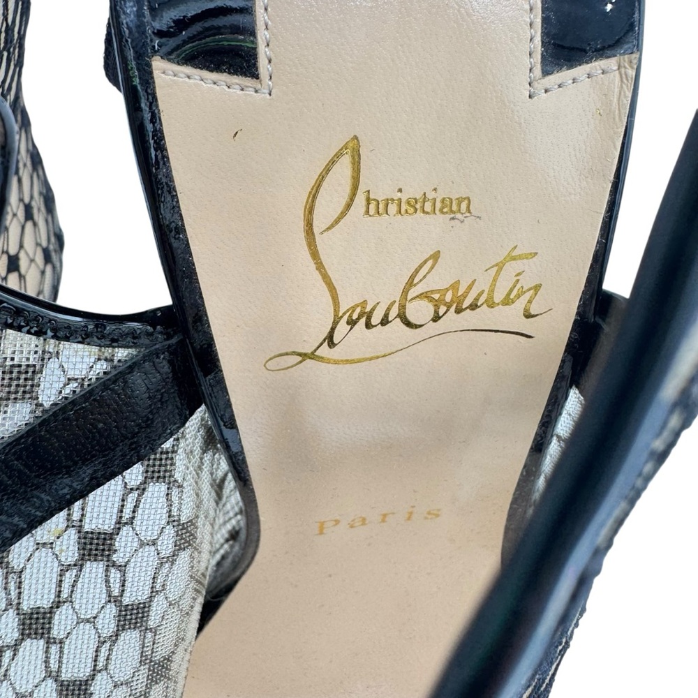 Christian Louboutin Directoire Lace Up Black Pumps Size 38 - Picture 9 of 13